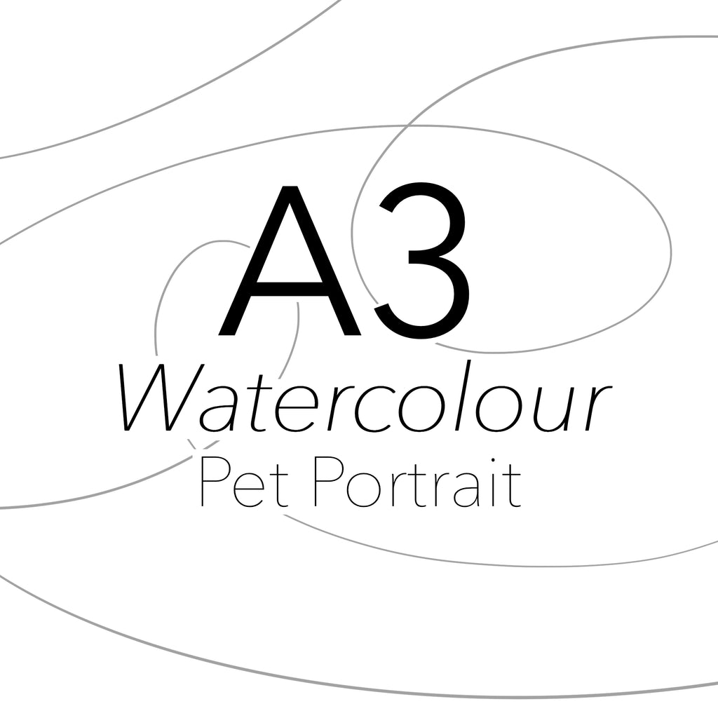 A3 Pet Watercolour Commission