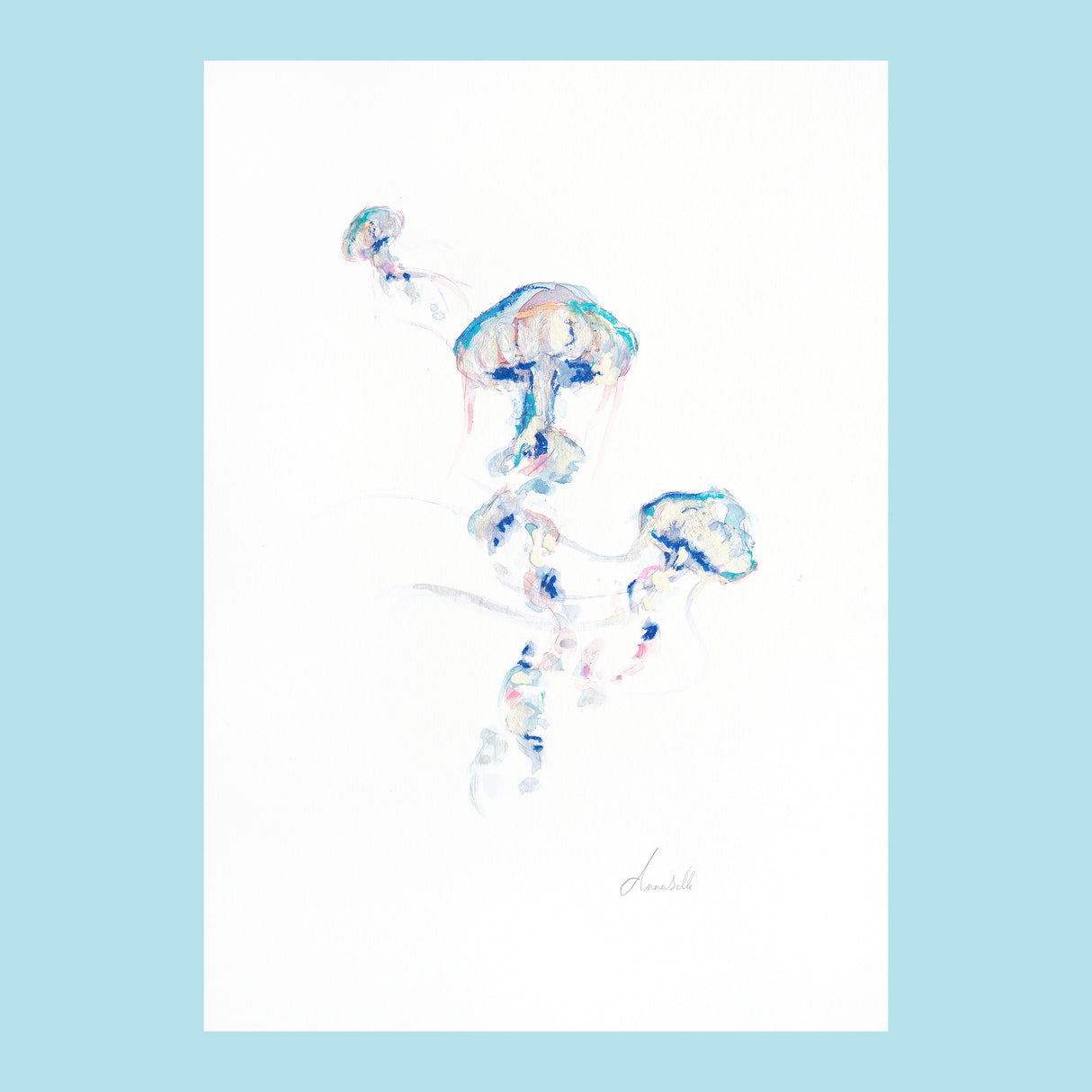 A Group of Golden Glint Jellyfish