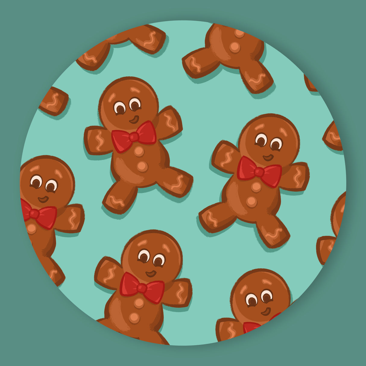 Green Gingerbread Men Friends