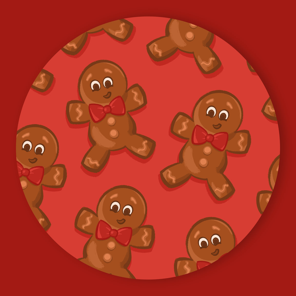Red Gingerbread Men Friends