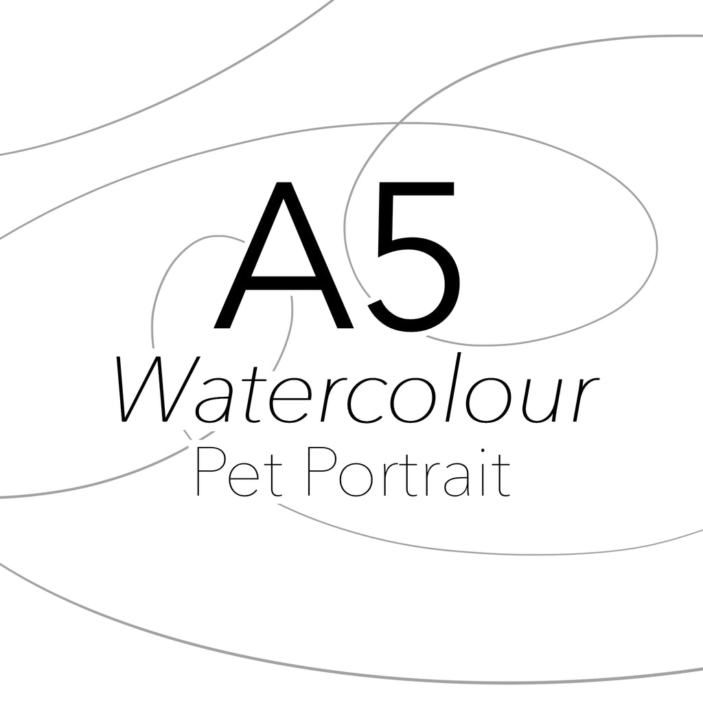A5 Pet Watercolour Commission