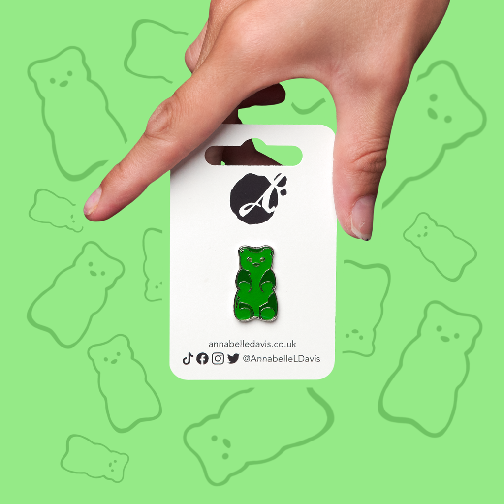 Green Gummy Bear Pin