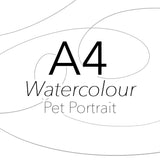 A4 Pet Watercolour Commission