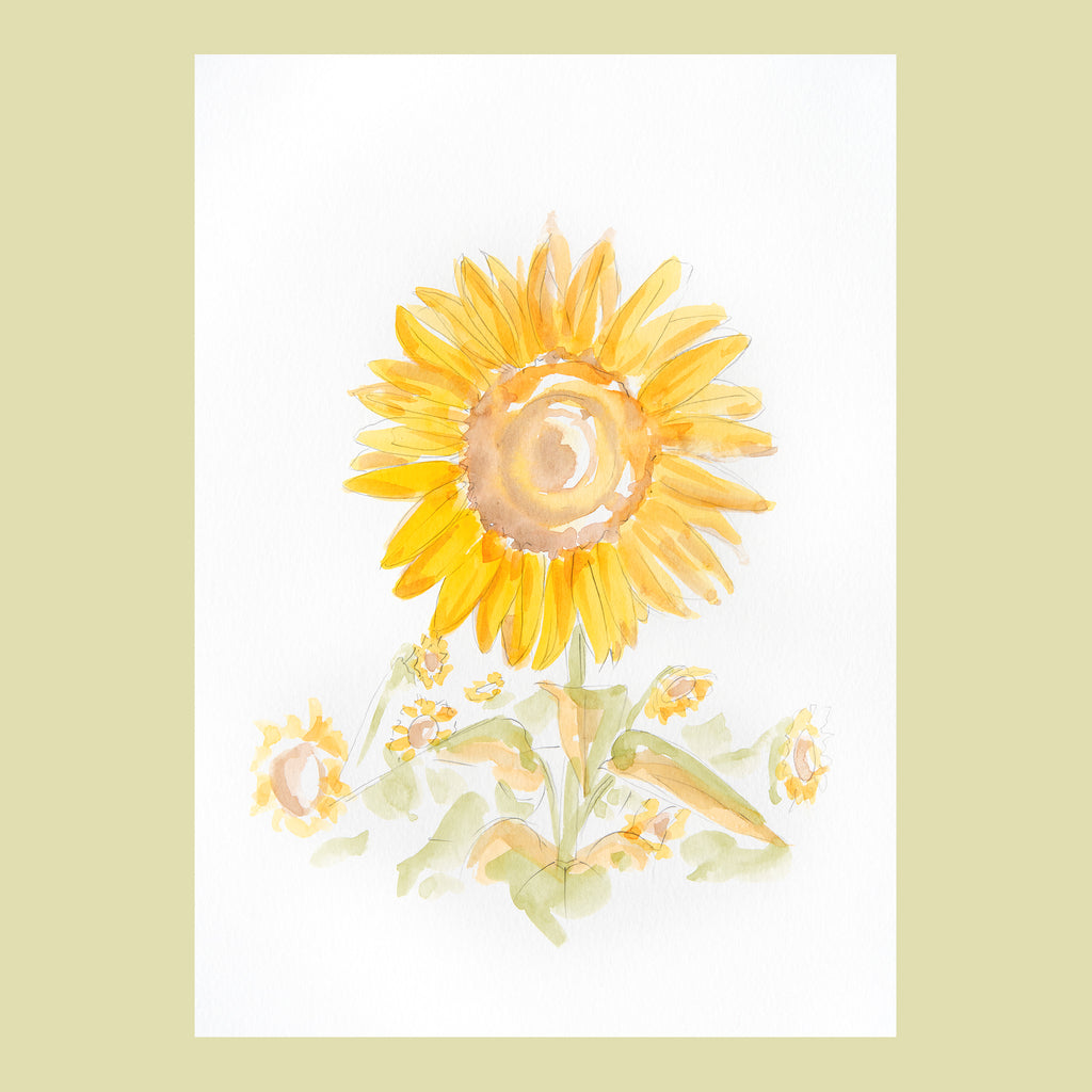 Sunflower - An Original Watercolour Painting