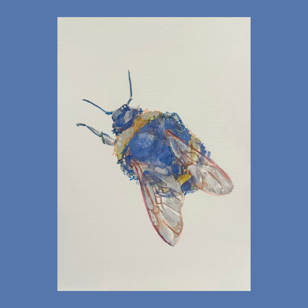 Baby Gem Bee - An Original Gouache Painting