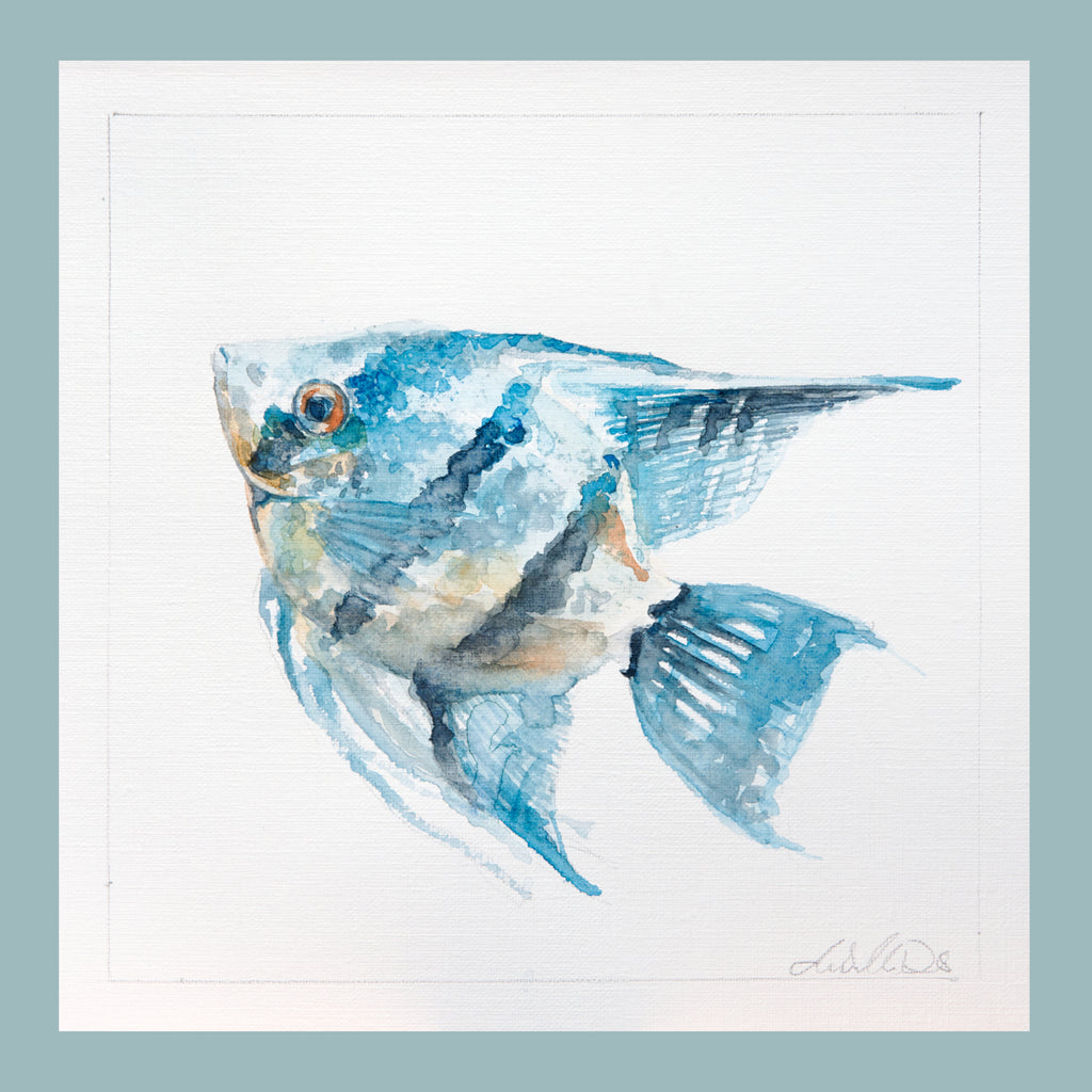 Blue Fish - An Original Watercolour Painting