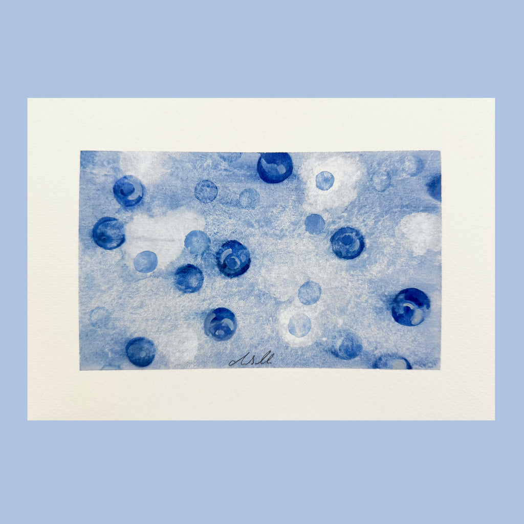 Blueberries - An Original Gouache Painting