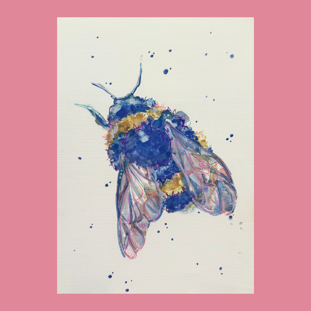 Jewel Bee - An Original Gouache Painting