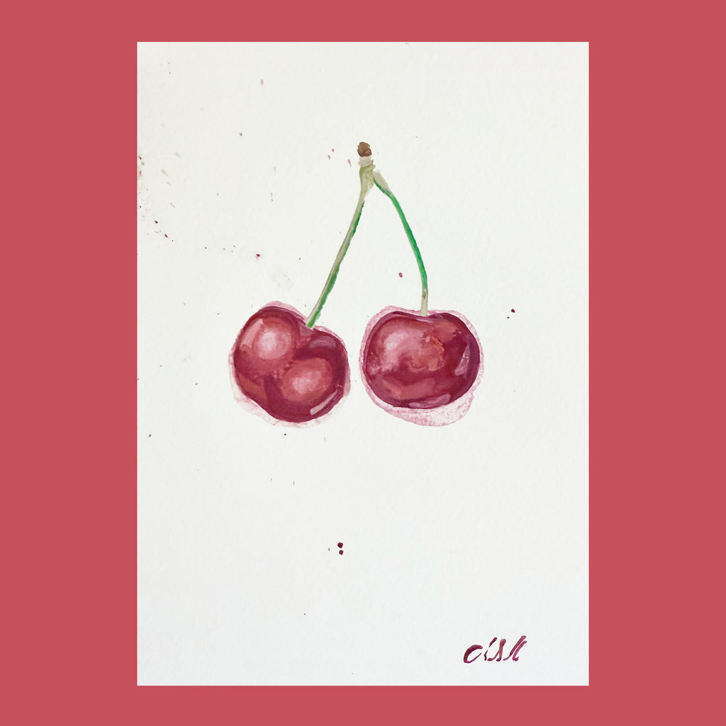 Cherries - An Original Gouache Painting