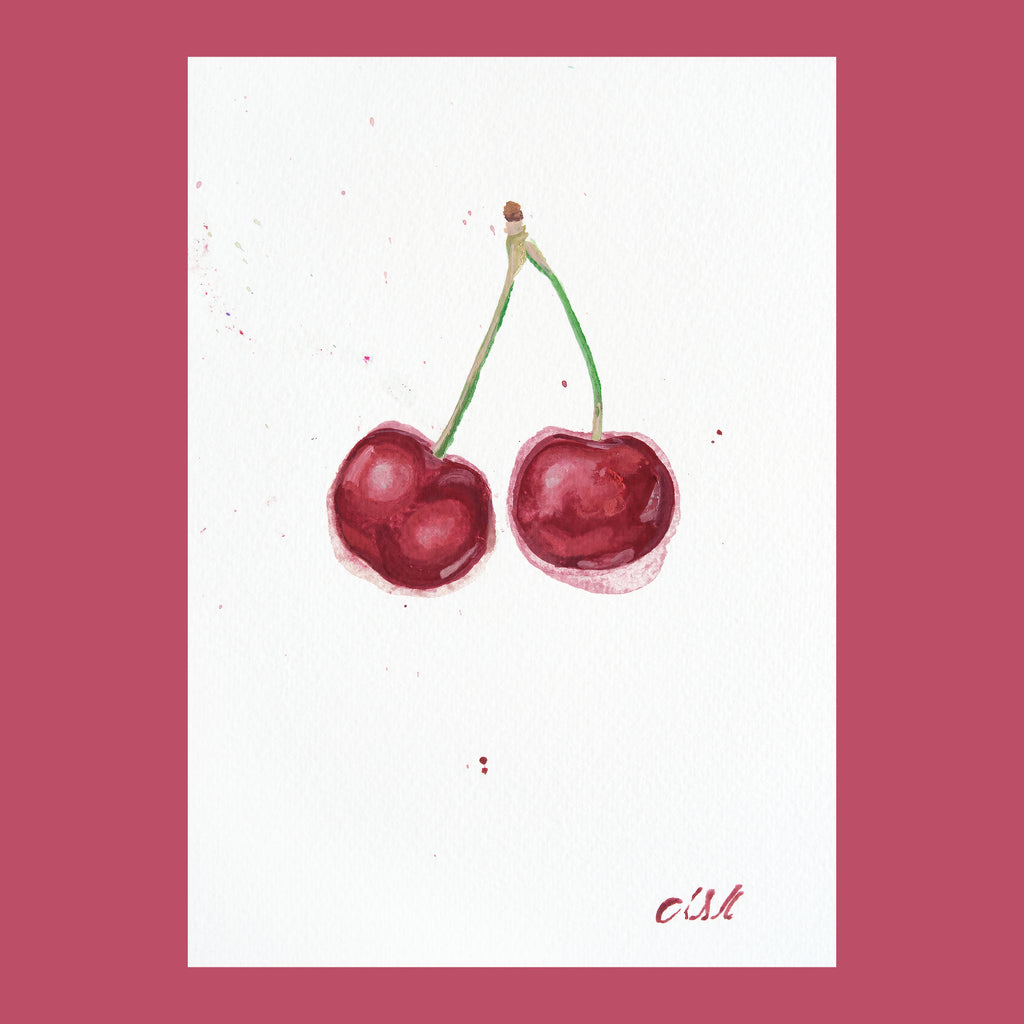 Cherries - An Original Gouache Painting