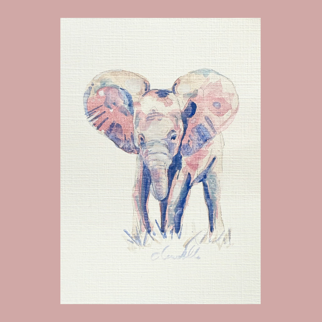 Ellie Elephant - An Original Gouache Painting