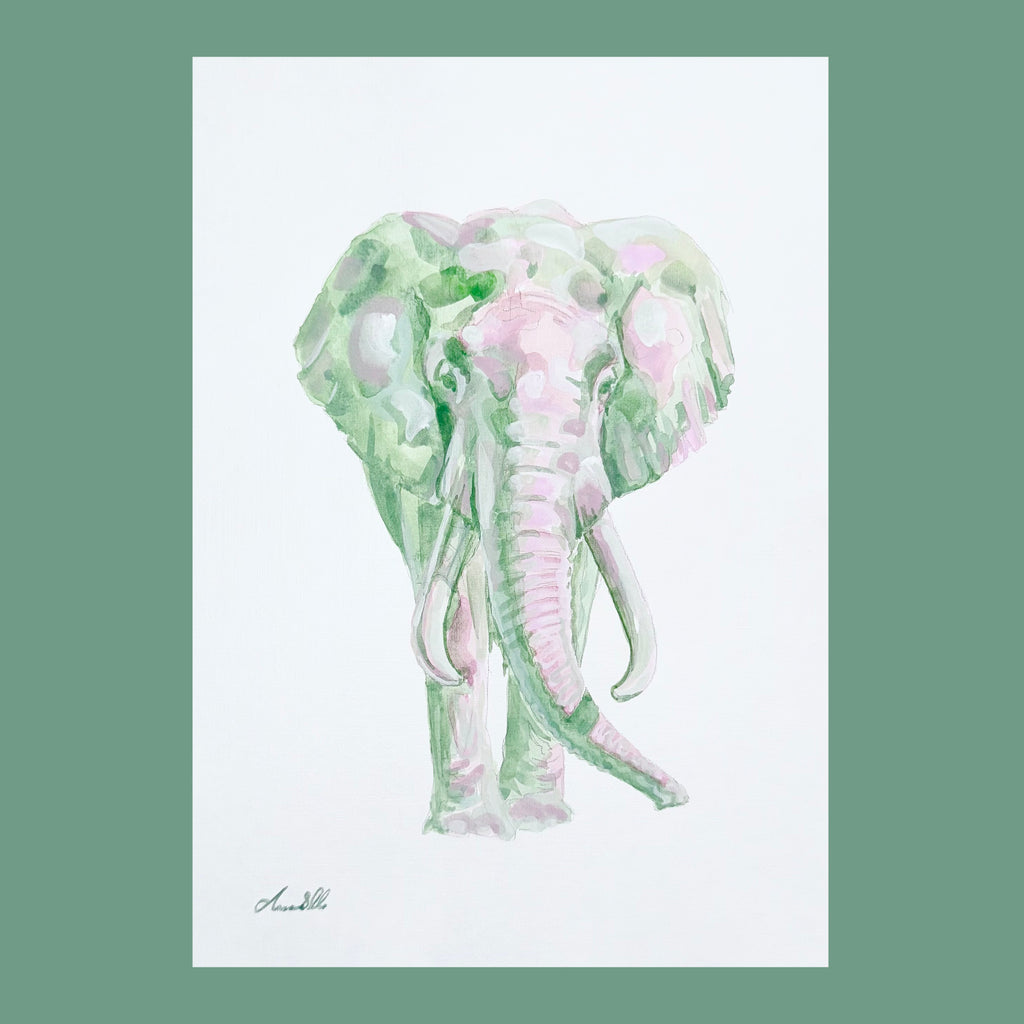 Elphaba Elephant - An Original Gouache Painting