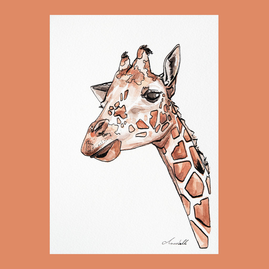Giraffe - An Original Watercolour Painting