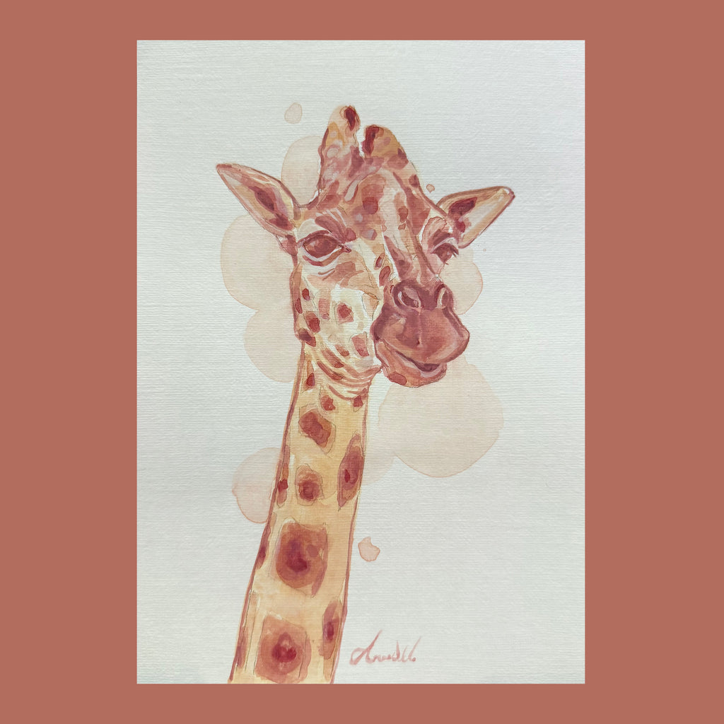Grace Giraffe - An Original Gouache Painting