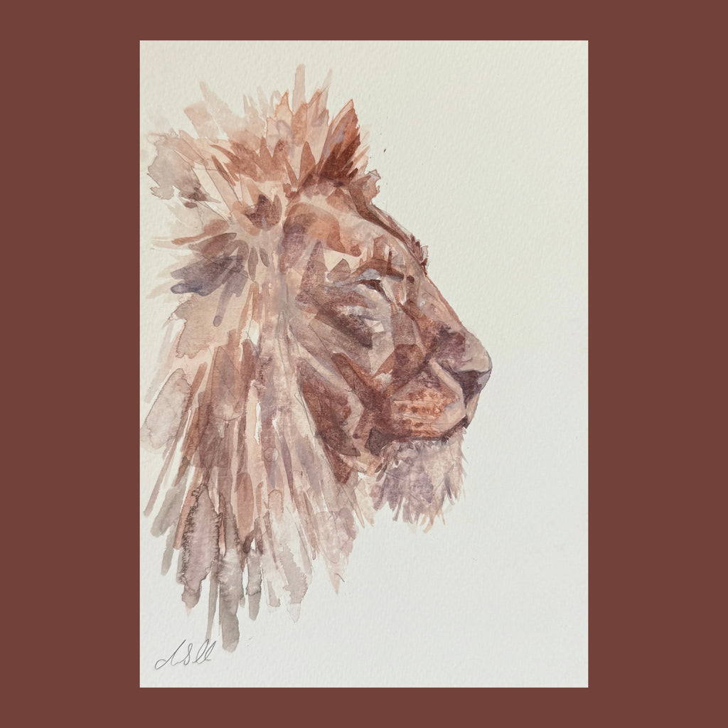 Lion - An Original Watercolour Painting