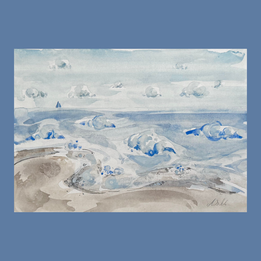 The Last Waves of Sumer - An Original Gouache Painting