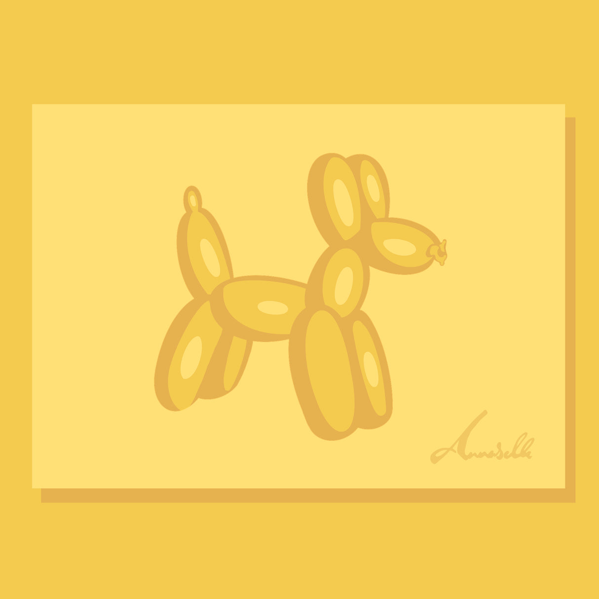 Yellow Balloon Dog
