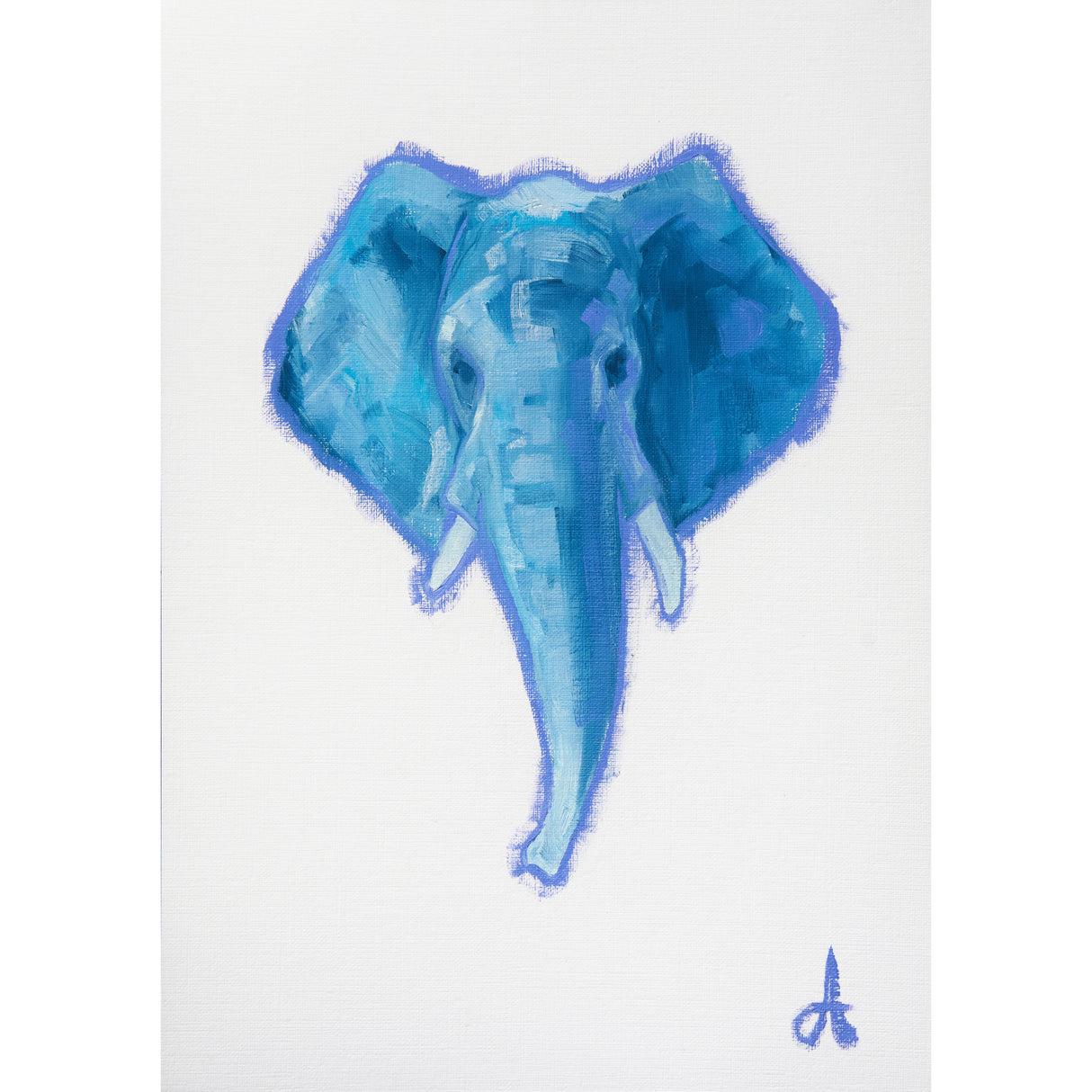 Bluephant - An Original Oil Painting