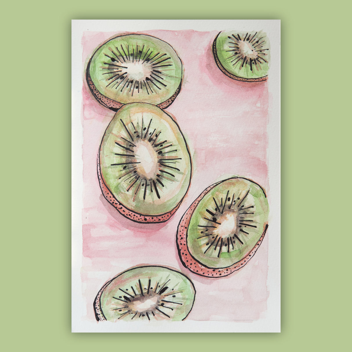 Collection of Kiwis- An Original Watercolour Painting