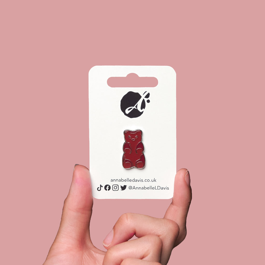 Red Gummy Bear Pin