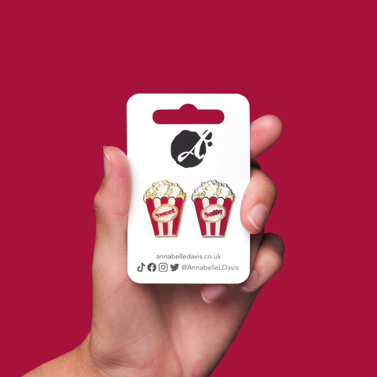 Sweet n' Salty Popcorn Friendship Pins