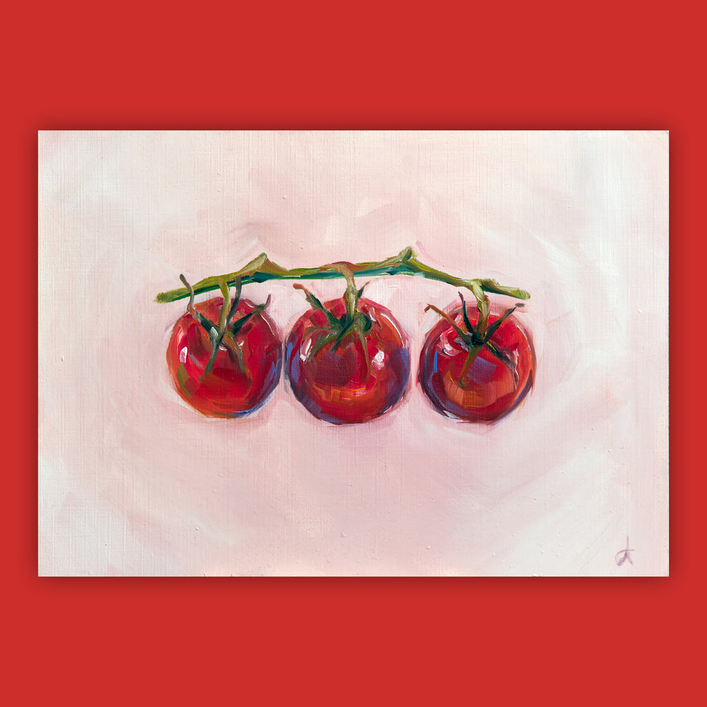 Trio of Tomatoes - An Original Oil Painting