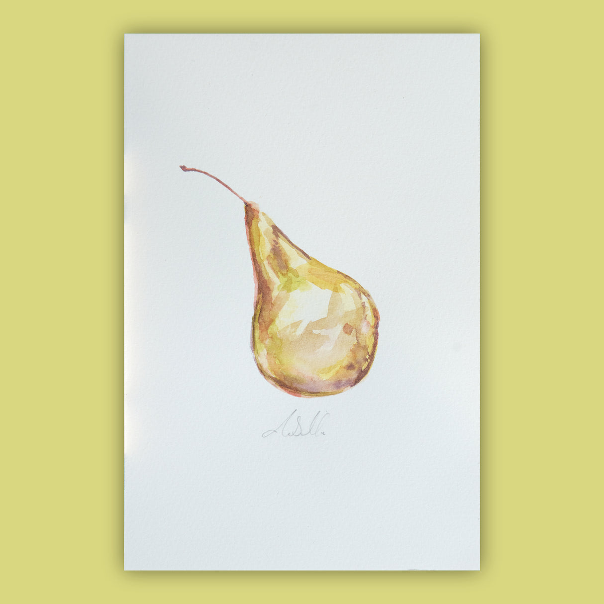 Pear - An Original Watercolour Painting