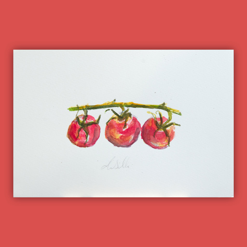 Trio of Tomatoes- An Original Watercolour Painting